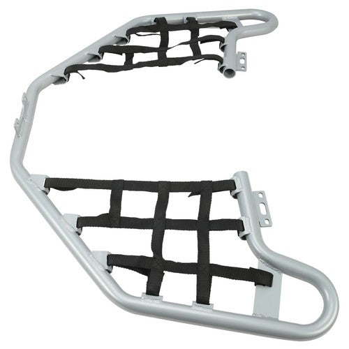 Silver Pair Of Nerf Bars With Black Nets Set for Honda TRX 700XX 2008 2009