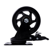 DURAFORCE 4 Inch Universal Heavy Duty Swivel Caster Wheels × 4 with Brakes Black
