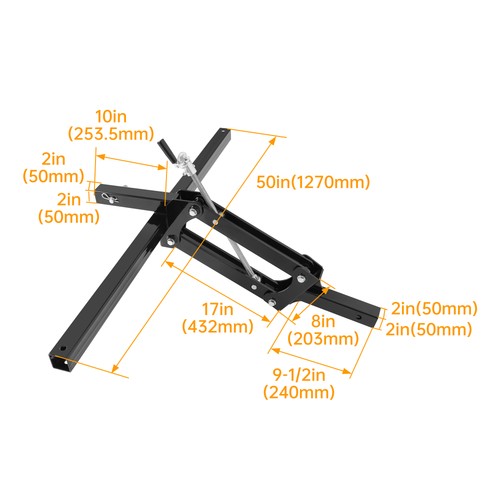 DURAFORCE Manual Implement 1-Point Lift For ATV/UTV Field Work 2" Receiver Lawn Tractor