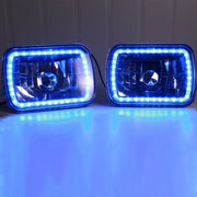 DURAFORCE 7X6" 5x7 7 Colors Change RGB LED Halo Headlights Lamps Driver & Passenger Side
