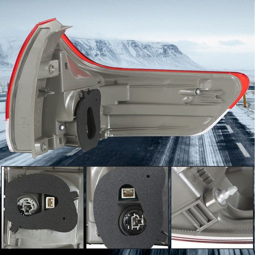 DURAFORCE Driver LH Side Outer Tail Light Lamp Replace Halogen For 2011-2014 Toyota Sienna