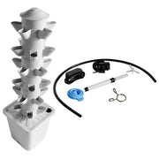 DURAFORCE White Hydroponics Tower Indoor Growing System Vertical Garden Planter 30 Holes
