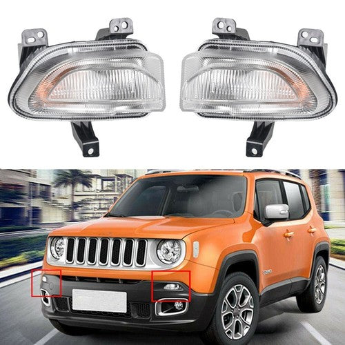 DURAFORCE Front Left & Right Park Turn Signal Lamp Light Fit For 15-18 Jeep Renegade l4