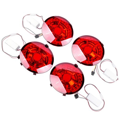 DURAFORCE 4Pcs LED Brake Tail Lights RED Lens For Chevrolet Corvette C6 Coupe 2005-2013