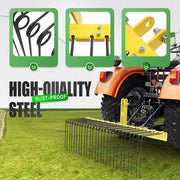 DURAFORCE 60" 3 Point Pine Straw Landscaping Rake For Cat 0 Cat 1 Tractor Rake Attachments