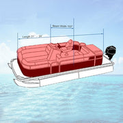 DURAFORCE Boat Cover Waterproof Trailerable Pontoon Fabric Gray 21-24FT