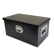 DURAFORCE For Pickup Trailer Black Aluminum Diamond Plate 20"×12"×9.5" Tool Box w/Keys