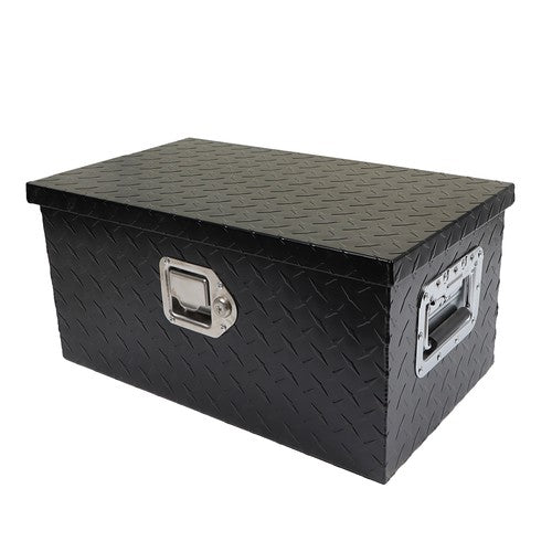 DURAFORCE For Pickup Trailer Black Aluminum Diamond Plate 20"×12"×9.5" Tool Box w/Keys