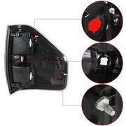 DURAFORCE Tail Light Set Fit FOR 2009-2014 Ford F150 F-150 Rear Body Lamps L+ R Halogen