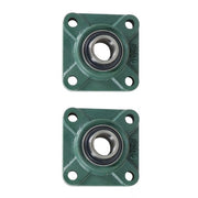 DURAFORCE 2 PCS Solid Base Pillow Block Flange Mounted Bearing 1" Bore 4 Bolt UCF205-16 US