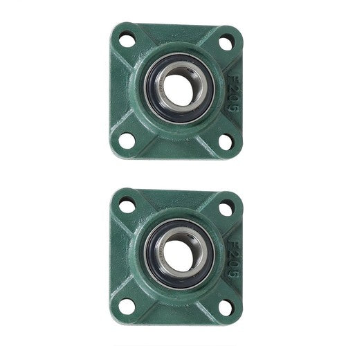 DURAFORCE 2 PCS Solid Base Pillow Block Flange Mounted Bearing 1" Bore 4 Bolt UCF205-16 US