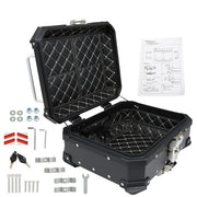DURAFORCE 22L Black Motorcycle Luggage Waterproof Tail Box Scooter Trunk Storage Top Case