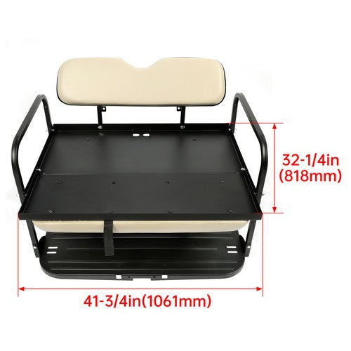 Flip Rear Back Seat Kit with Beige Cushion for Yamaha Drive G29 2007 2016