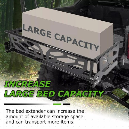 DURAFORCE Rear Cargo Bed Extender Accessories For Honda Pioneer 700-4 & 1000-5 2016-2024