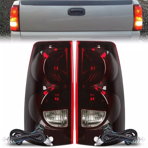DURAFORCE Tail Lights Brake Lamps with Bulbs for 2003-2006 Chevy Silverado 1500 2500 3500 HD