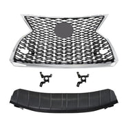 DURAFORCE Chrome Black Plastic For Lexus RX350 RX450h 2020-2022 Front Upper Grille Grill