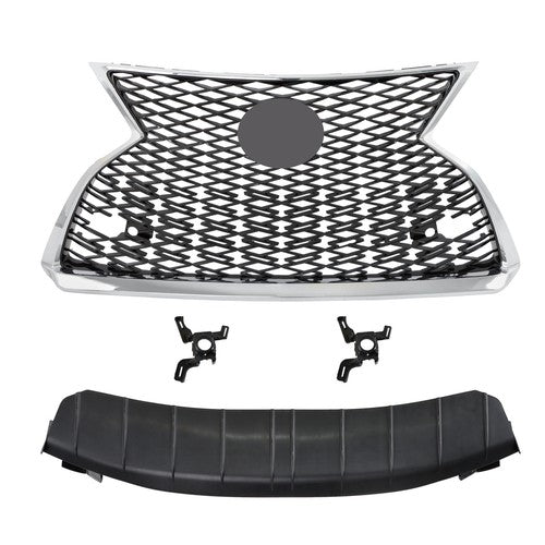 DURAFORCE Chrome Black Plastic For Lexus RX350 RX450h 2020-2022 Front Upper Grille Grill