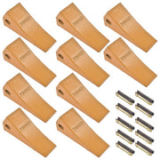 DURAFORCE 10 Pack Bucket Teeth 230SP with Flex Pins 23FP Metal for 23 & 230 Series Loader