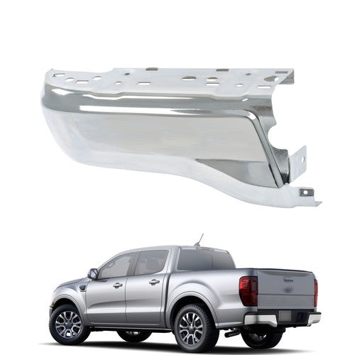 DURAFORCE Chrome Rear Bumper End Cap Driver Side W/o Sensor Hole For Ford Ranger 2019-2023