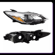 DURAFORCE For 2015-2017 Toyota Camry LE SE Left+Right Halogen Headlamp Black Headlight Set