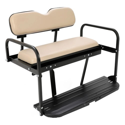 DURAFORCE Rear Flip Back Seat Kit For Pre-1994 EZGO Marathon Golf Cart Fold Down - Tan