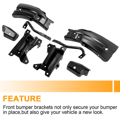 Front Bumper Mounting Support Brace Bracket 8pc Kit for Silverado 1500 2007-2013