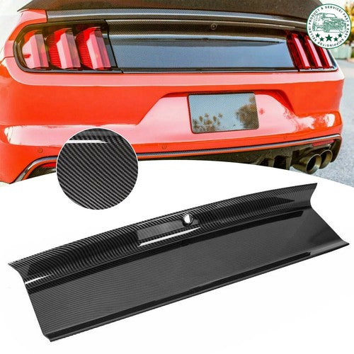 DURAFORCE For 15-23 Ford Mustang Gt Carbon Fiber Color Rear Trunk Panel Decklid Trim Cover