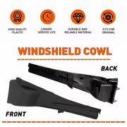 DURAFORCE For 2015-2024 2017 Nissan Murano Windshield Wiper Cowl Extension Trim Pair Black