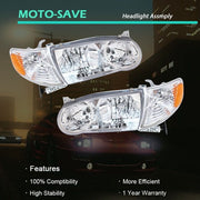 DURAFORCE For Toyota Corolla 2001-2002 Headlights Headlamp w/Corner Signal Lamp Pair