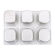 DURAFORCE 6 Pack 6 Inch Deep Thickened 1/6 Size Stainless Steel Steam Table Pans