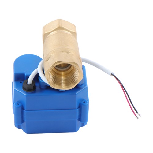 DURAFORCE Solid Motorized Ball Valve 3/4in Standard Port Brass 9-24V NC Auto Return