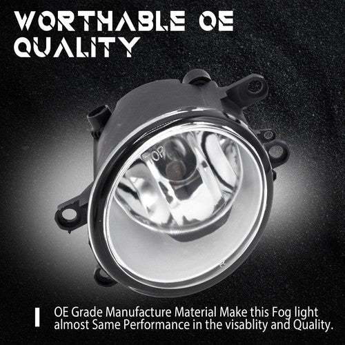 DURAFORCE For 2009-2010 Toyota Corolla Pair Clear Bumper Driving Fog Lights Lamps w/Switch
