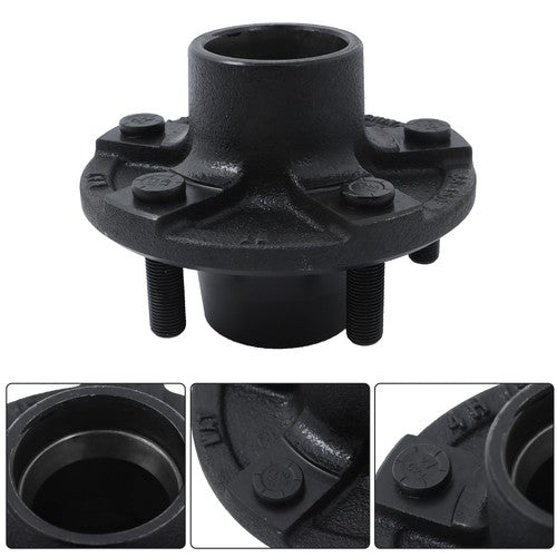 DURAFORCE Black 2 Trailer Idler Hub Kits 5 on 4.5" For 2000 lbs Axle 1-1/16" bearings
