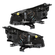 DURAFORCE Headlight For GMC Acadia 2013-2015 16 Driver&Passenger Halogen w/LED Tube Black