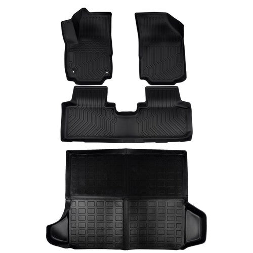 DURAFORCE Floor Mats + Cargo Trunk Mat Set for Chevy Equinox GMC Terrain 1.5L 2018-2024