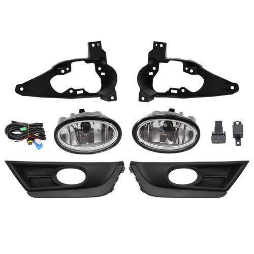 Pair For 2017-2019 Honda CRV CR-V Front Bumper Black Fog Light Switch Wiring Kit