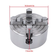 DURAFORCE K72-100 4Inch 4-Jaw Metal Lathe Chuck Independent Reversible Jaws Key Handle New