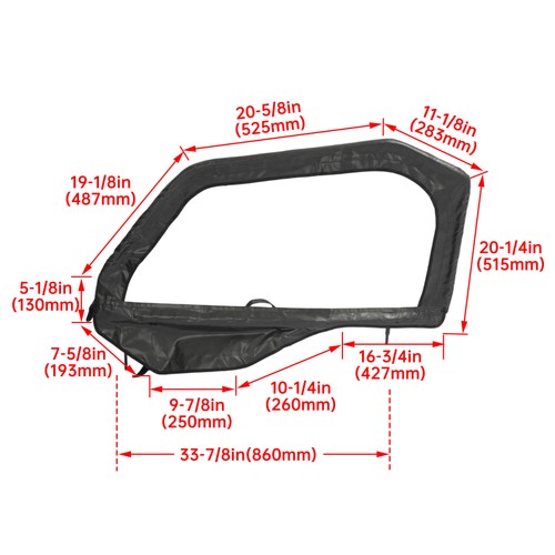 Pair Soft Doors Enclosure Powder Coated Fit For Polaris General Models Universal