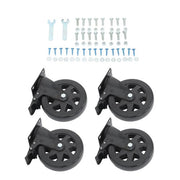 DURAFORCE 4 × 6" Heavy Duty Caster 360° steering Black W/Brake Quiet, Smooth