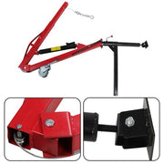 DURAFORCE 500Lbs Truck Hydraulic Dock Jib Engine Hoist Crane Hitch Mount Red