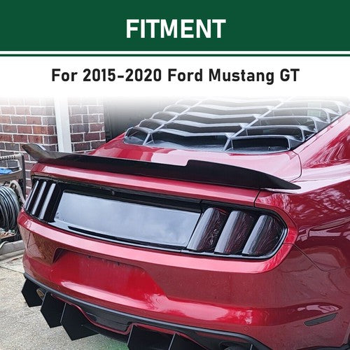 DURAFORCE For 2015-2023 Ford Mustang Glossy Black Rear Spoiler Trunk Deck Lid Panel Cover