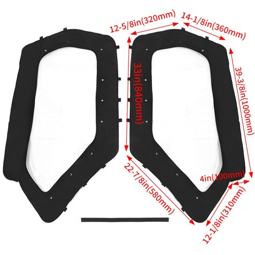 DURAFORCE Soft Upper Doors Windows Set for 2020-2025 Kawasaki Teryx KRX 1000