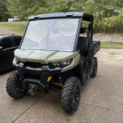 DURAFORCE Front Clear Full Windshield For 16-23 Can-Am Defender HD 5 8 10 W/Hardware