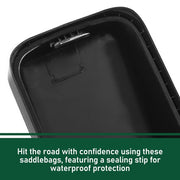 DURAFORCE Motorcycle Universal Hard Saddlebag Saddle Bags For Harley Honda Shadow VTX