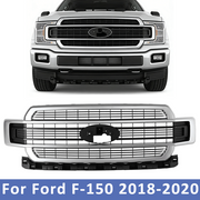 DURAFORCE JL3Z-8200-RA Brushed Stain Aluminum Front Upper Grille for Ford F-150 2018-2020