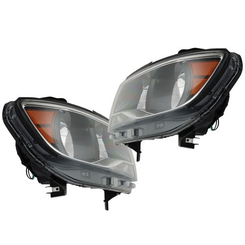 DURAFORCE Headlights Black Fit For Chevy Colorado 2015-2022 Halogen Projector LH & RH Pair