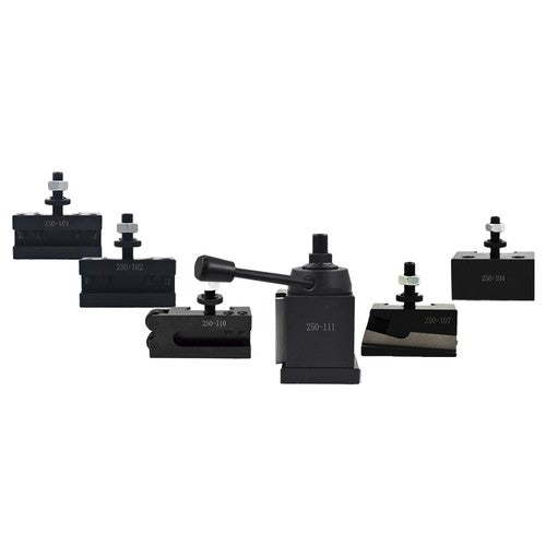 DURAFORCE 6Pcs 6- 12" AXA 250-111 Wedge Type Quick Change Tool Post Holder Set For Lathe