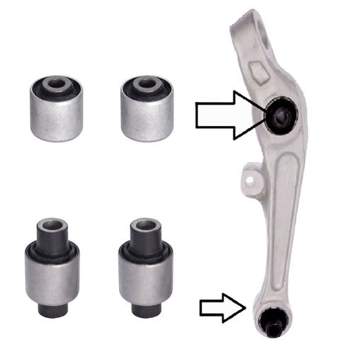 DURAFORCE 4Pcs Front Lower Control Arm Bushing Kit Fit For 03-09 Infiniti G35 Nissan 350Z