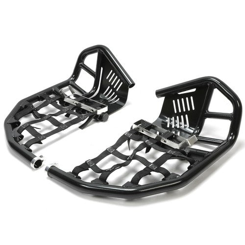 DURAFORCE For Honda TRX 450R Sportrax 450 Nerf Bars Pro Peg Heel Guard Aluminum Black Pair