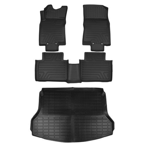 DURAFORCE Floor Mats Cargo Liner Set for 2014-2020 Nissan Rogue (Not Rogue Sport) 4 Pcs